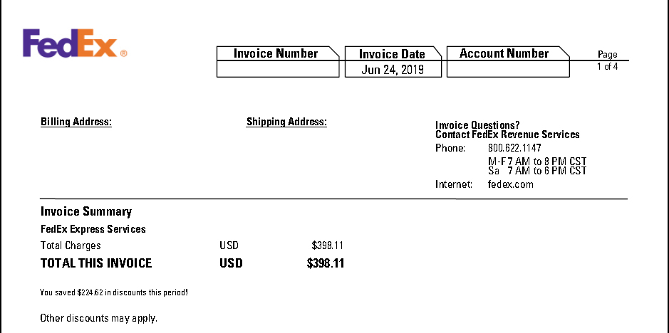 Shipping and FedEx Information